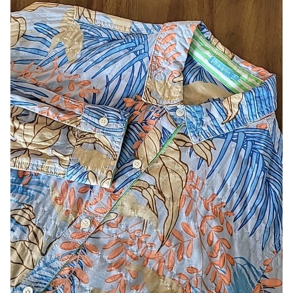 J McLaughlin Lois Tropical Print Button Up Shirt S